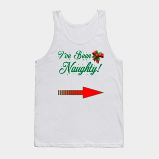 I've Been Naughty (Left) - Christmas Pregnancy (His) Tank Top